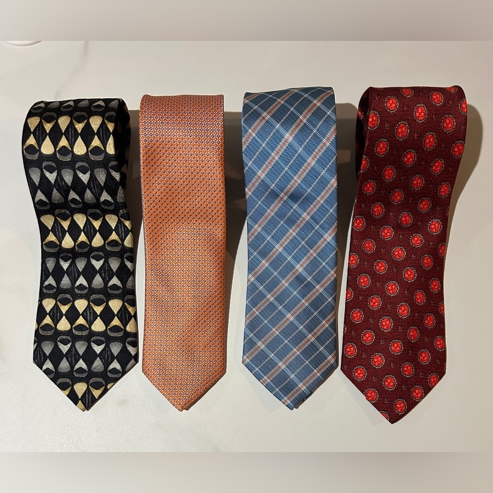 Bundle of 4 Men's Tie Valentino, Giorgio Mariani, fumagalli’s,the men’s store